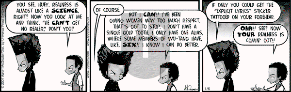 The Boondocks on Saturday January 6, 2001 Comic Strip