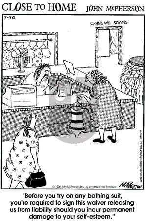 Close to Home on Tuesday July 30, 1996 Comic Strip