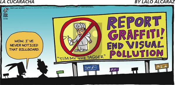 La Cucaracha - Sunday March 30, 2014 Comic Strip