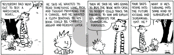 Calvin and Hobbes - Tuesday December 10, 2013 Comic Strip