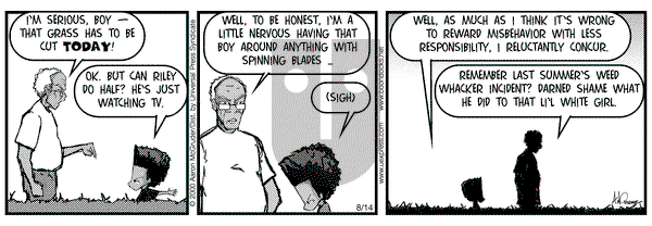 The Boondocks on Monday August 14, 2000 Comic Strip