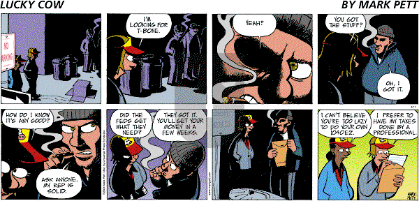 Lucky Cow on Sunday April 13, 2025 Comic Strip