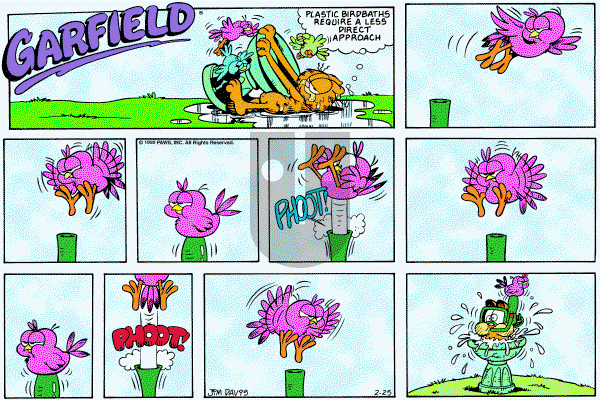 Garfield on Sunday February 25, 1990 Comic Strip