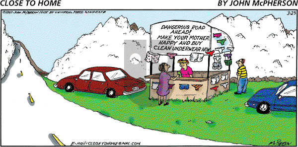 Close to Home on Sunday March 25, 2007 Comic Strip