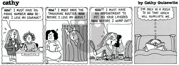 Cathy Classics on Saturday March 23, 1996 Comic Strip