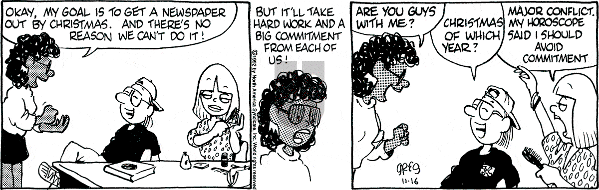 Luann - Monday November 16, 1992 Comic Strip
