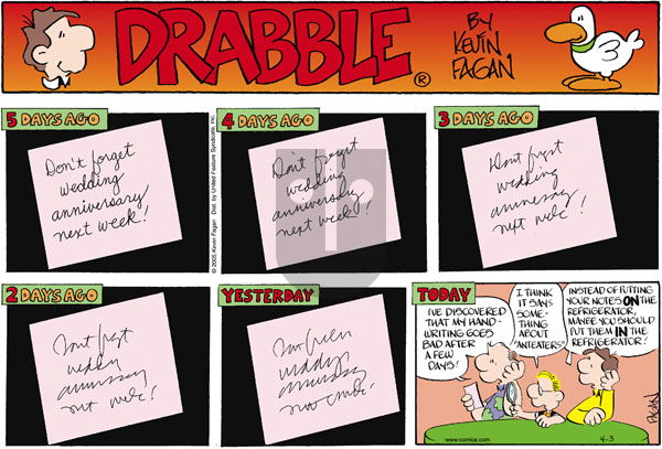 Drabble on Sunday April 3, 2005 Comic Strip