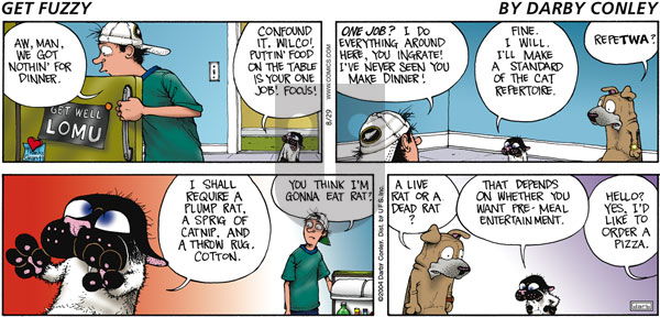 Get Fuzzy on Sunday August 29, 2004 Comic Strip