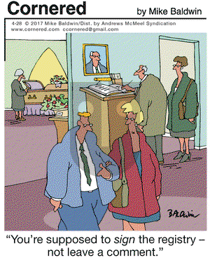 Cornered on Friday April 28, 2017 Comic Strip
