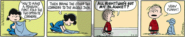 Peanuts - Thursday March 4, 2010 Comic Strip