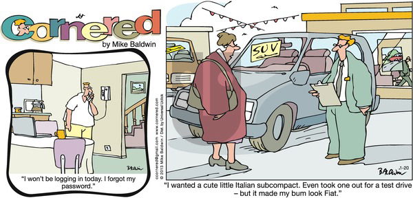 Cornered on Sunday January 20, 2013 Comic Strip
