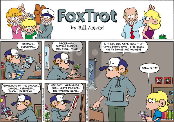 FoxTrot on Sunday June 14, 2015 Comic Strip