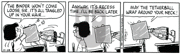 Peanuts on Thursday November 28, 1991 Comic Strip