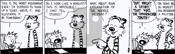 Calvin and Hobbes - Wednesday May 20, 1992 Comic Strip