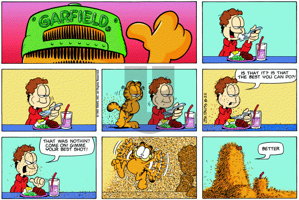 Garfield on Sunday August 22, 1999 Comic Strip