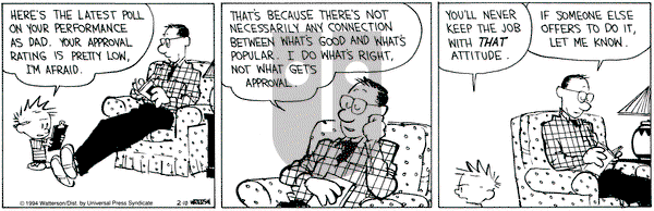 Calvin and Hobbes on Thursday February 10, 1994 Comic Strip