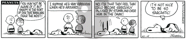 Peanuts on Wednesday October 4, 1961 Comic Strip