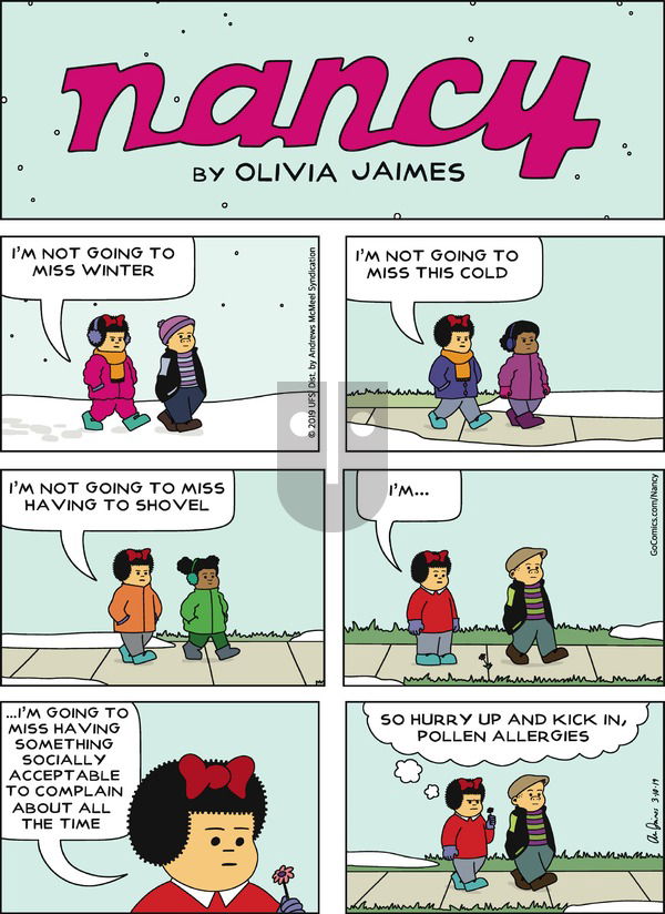 Nancy on Sunday March 10, 2019 Comic Strip