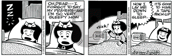 Nancy on Thursday July 3, 2003 Comic Strip