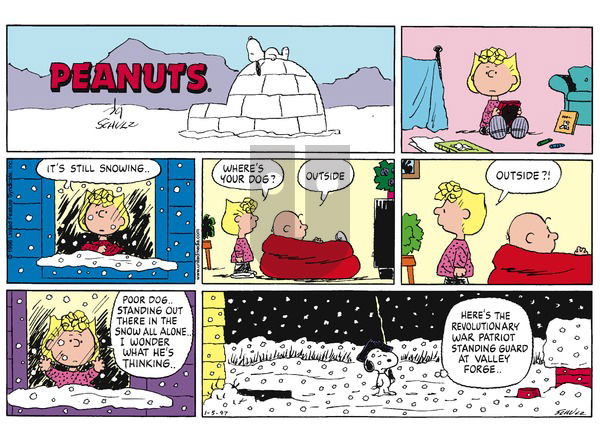 Peanuts on Sunday January 5, 1997 Comic Strip