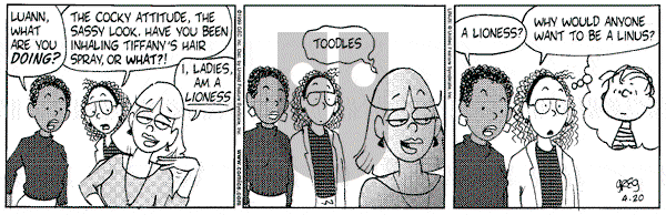 Luann on Tuesday April 20, 1999 Comic Strip
