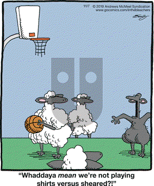 In the Bleachers on Thursday November 7, 2019 Comic Strip