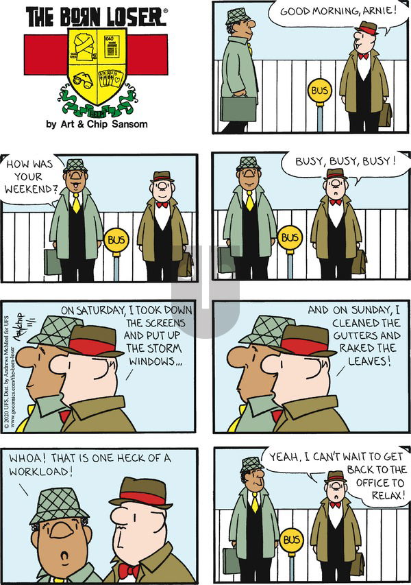 The Born Loser on Sunday November 1, 2020 Comic Strip