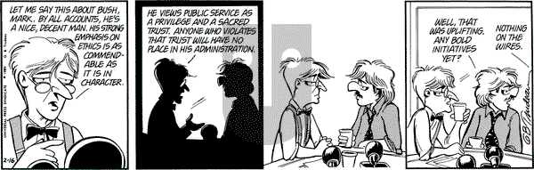 Doonesbury on Thursday February 16, 1989 Comic Strip