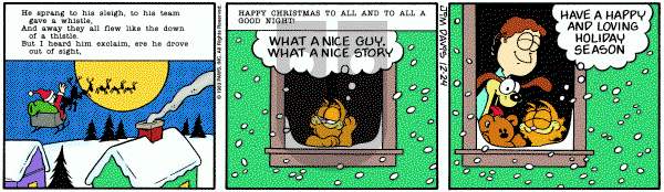 Garfield on Saturday December 24, 1983 Comic Strip