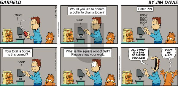 Garfield - Sunday February 3, 2019 Comic Strip