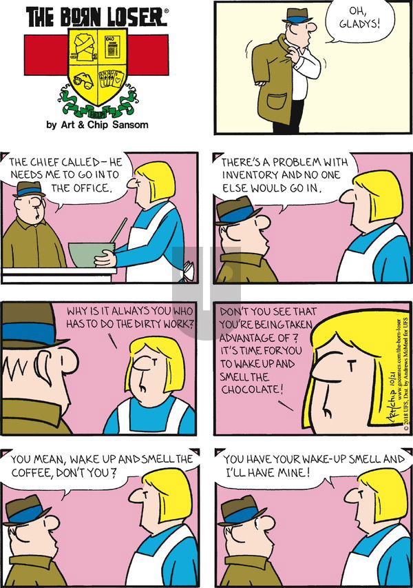 The Born Loser on Sunday October 21, 2018 Comic Strip