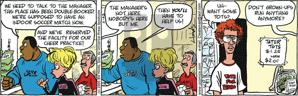 Cleats on Wednesday February 23, 2005 Comic Strip