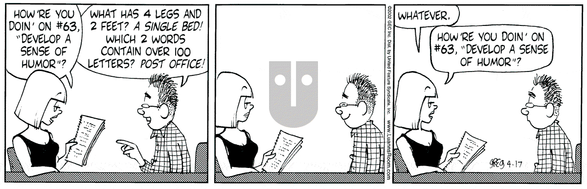 Luann - Wednesday April 17, 2002 Comic Strip