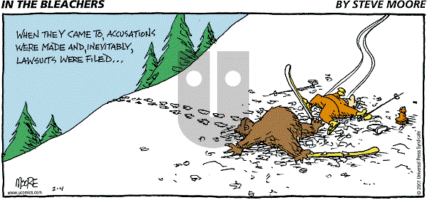 In the Bleachers on Sunday February 4, 2001 Comic Strip
