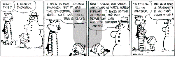 Calvin and Hobbes on Monday December 15, 2025 Comic Strip