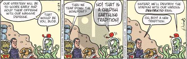 Cleats - Wednesday October 29, 2008 Comic Strip