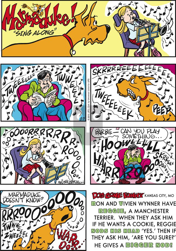 Marmaduke on Sunday August 7, 2016 Comic Strip