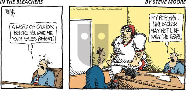 In the Bleachers on Sunday November 6, 2011 Comic Strip