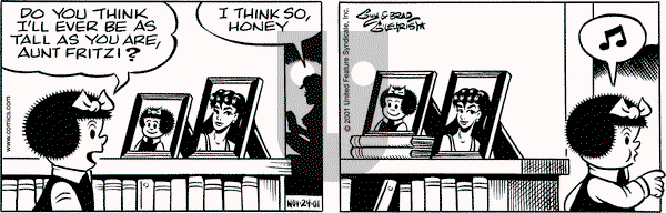 Nancy on Saturday November 24, 2001 Comic Strip