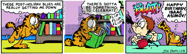 Garfield on Wednesday January 2, 1991 Comic Strip