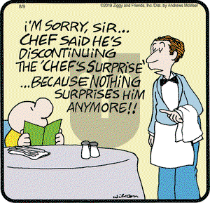 Ziggy on Friday August 9, 2019 Comic Strip