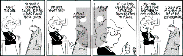 FoxTrot on Friday February 10, 1989 Comic Strip