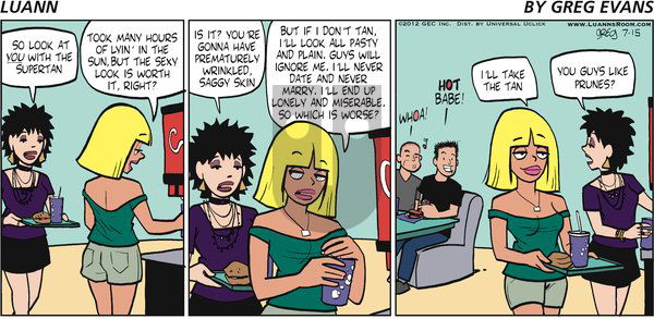 Luann on Sunday July 15, 2012 Comic Strip