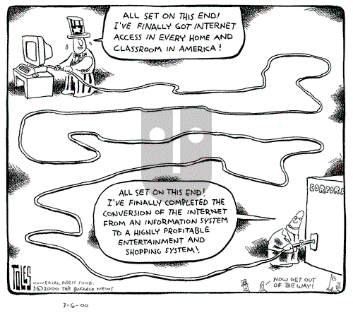 Tom Toles on Monday March 6, 2000 Comic Strip