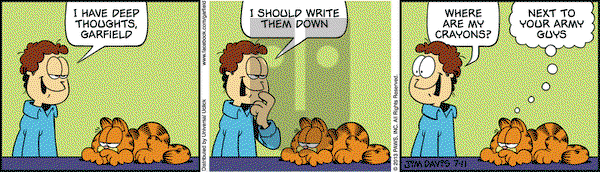 Garfield on Thursday July 11, 2013 Comic Strip