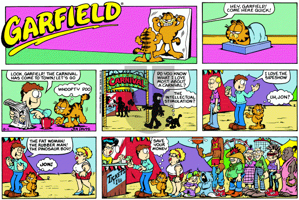 Garfield on Sunday December 17, 1995 Comic Strip