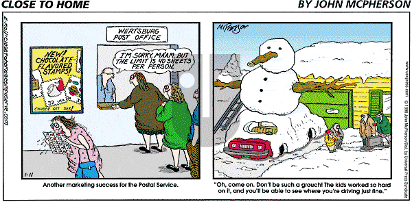 Close to Home - Sunday January 11, 1998 Comic Strip
