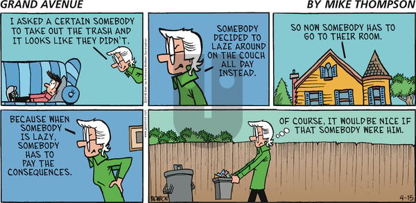 Grand Avenue on Sunday April 15, 2018 Comic Strip