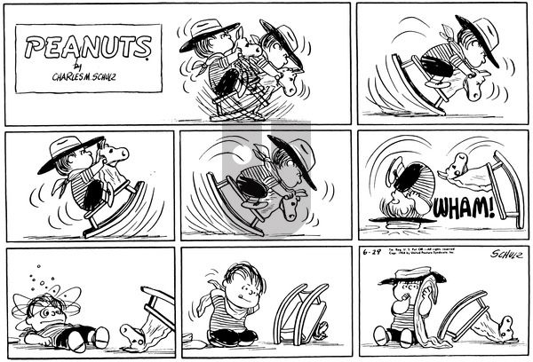 Peanuts on Sunday June 29, 1958 Comic Strip