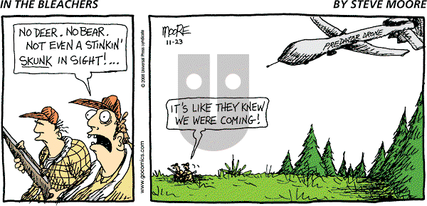 In the Bleachers - Sunday November 23, 2008 Comic Strip